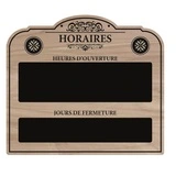Panneau horaire Authentik imitation bois/noir 23x20,4cm - Panneaux horaires