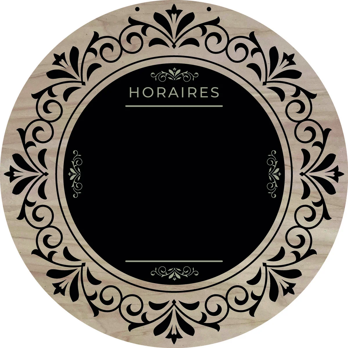 Panneau horaire Authentik 3 rond ø25cm - Panneaux horaires