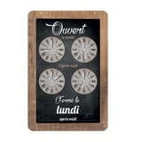 Panneau horaire Rustik 1 16x24cm - Panneaux horaires