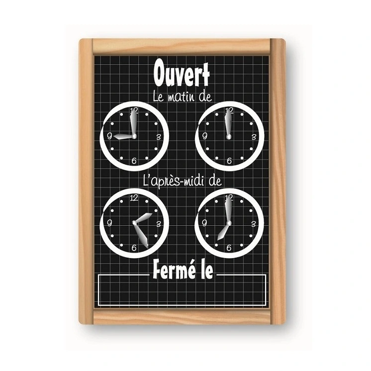Panneau horaire Écolière 16x24cm - Panneaux horaires