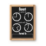 Panneau horaire Écolière 16x24cm - Panneaux horaires
