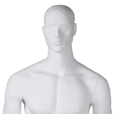 Mannequin homme, tête et cheveux sculptés, bras le long du corps - Mannequins cheveux sculptés-2