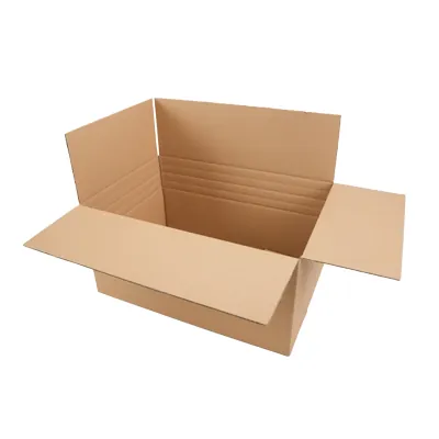 Caisse carton - Caisse américaine carton hauteur variable - carton simple cannelure 60 x 40 x 20/30 cm – Lot de 10 - Caisses américaines cartons-4