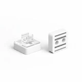 Base magnétique pour cadre ou porte-étiquette 5,9 x 4 cm - Blanc – Paquet de 10 - Stop-rayon