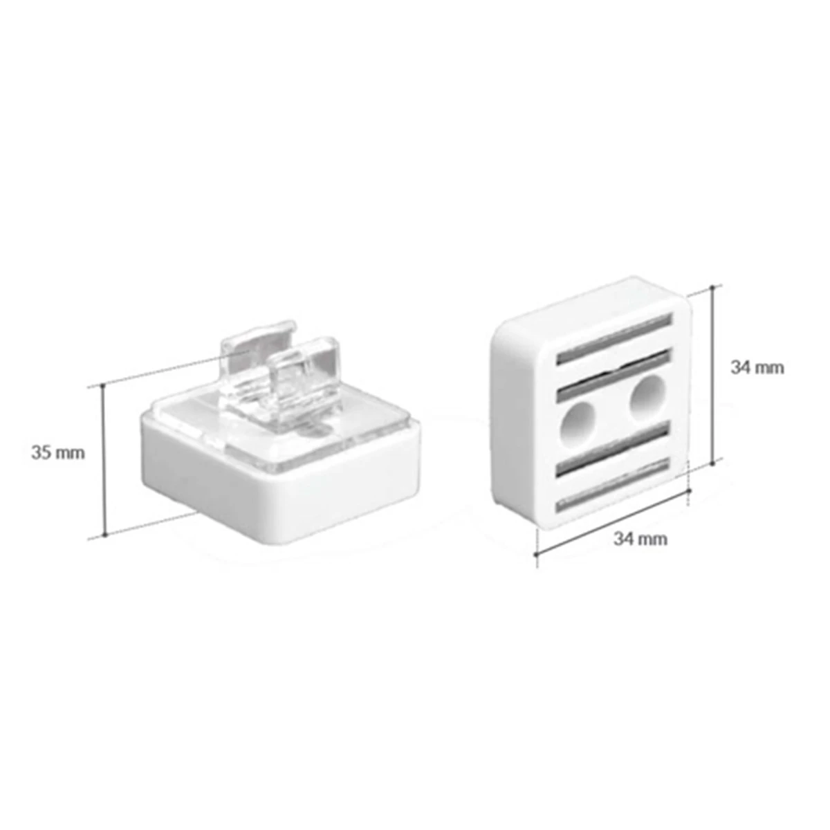 Base magnétique pour cadre ou porte-étiquette 5,9 x 4 cm - Blanc – Paquet de 10 - Stop-rayon-4