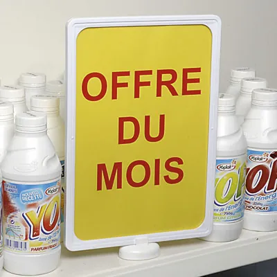 Base magnétique pour cadre ou porte-étiquette 5,9 x 4 cm - Blanc – Paquet de 10 - Stop-rayon-2