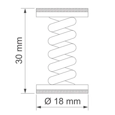 Clip ressort adhésif pour stop-rayon ø18 x 30 mm - Blanc – Paquet de 20 - Stop-rayon-2