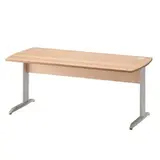 Bureau droit Jazz hêtre ambré 160 x 80 x H 74 cm pieds métal - Bureaux, Tables de travail