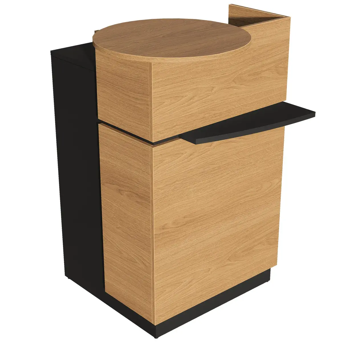 Joue de comptoir Corbridge + tablette ronde - Comptoir Global-2