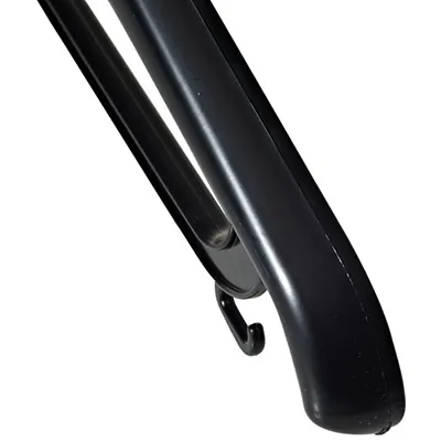 Cintre noir plastique avec barre et crochets 42 cm - Cintre pantalon - Lot de 100 - Cintres plastique-3