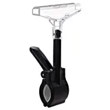 Pince porte-étiquette pivotante noire ABS – fixation jusqu’à 35 mm 8 x 14 cm - Lot de 10 - Porte-affiches à clipser - à pincer