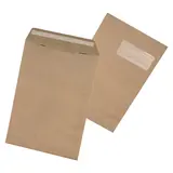 Pochette C4 kraft brun avec fenêtre La Couronne Admin 229 x 324 mm 90g – Boîte de 250 - Enveloppes blanches, Enveloppes kraft
