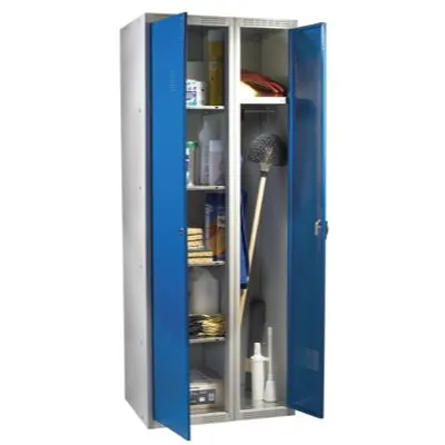 Armoire d'atelier mixte gris / bleu 70 x 50 x 180 cm - Vestiaires