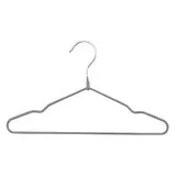 Cintre métal fil gainé PVC avec encoches 30 cm gris - Cintre bébé - Cintre enfant - Lot de 60 - Cintres métal