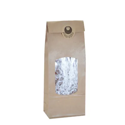 Sac SOS kraft brun avec fenêtre 400 ml 10 x 5,5 x 28,5 cm - Sachet SOS - Lot de 100 - Sacs SOS avec fenêtre-3