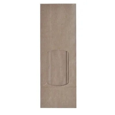 Sac SOS kraft brun avec fenêtre 400 ml 10 x 5,5 x 28,5 cm - Sachet SOS - Lot de 100 - Sacs SOS avec fenêtre-4