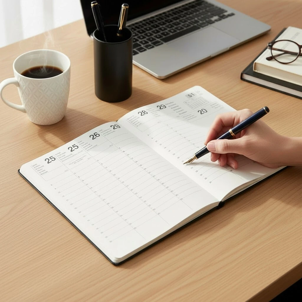 Agenda noir semainier Exdi Mercure 2027 21 x 27 cm - Agendas-Répertoires-4