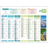 Calendrier 2027 4 saisons medium recto/verso – Format mural 32 x 42 cm - Calendriers professionnels