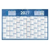 Calendrier carton 2027 bleu – Format mural 43 x 65 cm - Calendriers professionnels