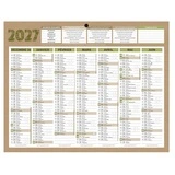 Calendrier 2027 NATURA – Format mural 21 x 26,5 cm - Calendriers professionnels