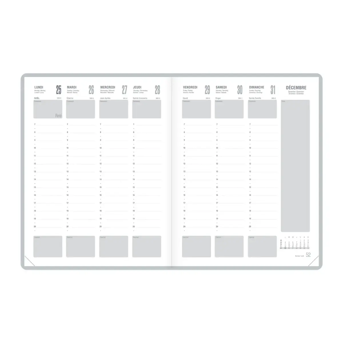 Agenda 2026 - 2027 Lecas classique 21 x 27 cm - Agendas-Répertoires-6