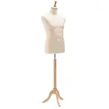 Mannequin couture homme - buste couture homme, taille 44, pied tripode, beige - Bustes couture, torses couture