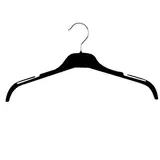 Cintre noir plastique avec encoches 41 cm - Cintre chemise - Cintre robe - Lot de 100 - Cintres plastique