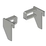 Fixation barre de charge droit et gauche section 30 x 15 mm 4,5 x 3 cm – Chrome - La paire