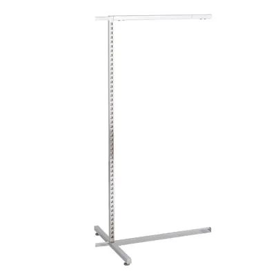 Élément suivant pour gondole centrale Square 25 L 70 x P 62,5 x H 130 cm – Travée d'extension métal chromé - Ligne Square 25 chromé