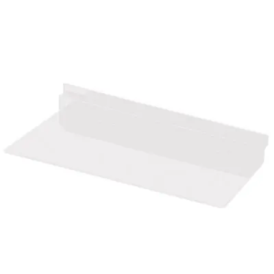Tablette plastique blanche pour panneau rainuré 24,8 x 10,5 x 2 cm, ép. 2,2 mm - Tablettes pour panneaux rainurés