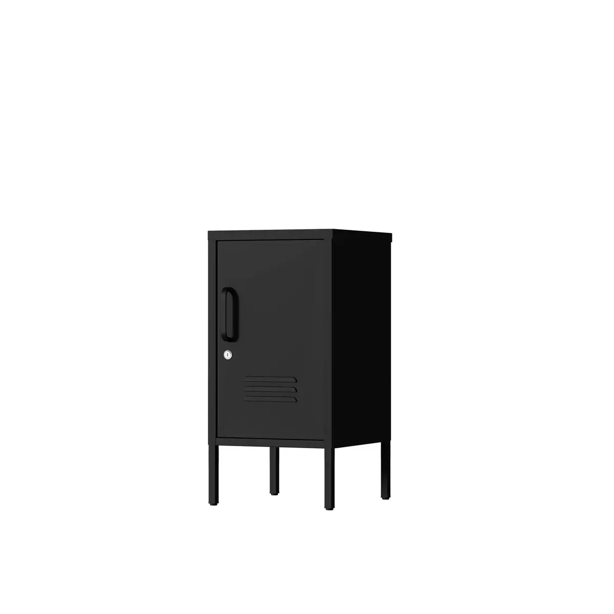 Meuble bas métal 1 porte avec serrure 35 x 40 x 70 cm – Meuble de rangement design industriel - Étagères magasins, Présentoirs bois