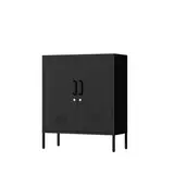 Meuble bas métal 2 portes avec serrure 80 x 35 x 90 cm – Meuble de rangement design industriel - Étagères magasins, Présentoirs bois