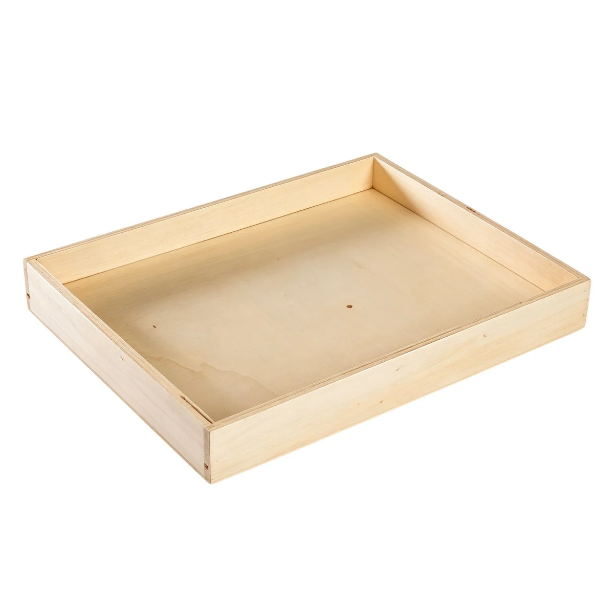 Plateau de service rectangulaire bois naturel 26,5 x 25,7 x 4  cm – Lot de 5 - Plateaux à garnir
