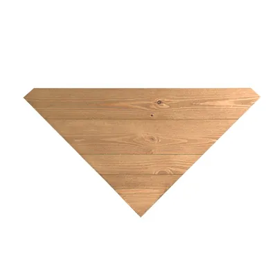 Tablette d'angle pour rayonnage magasin 48 x 48 x 4 cm - Bois - Brun - Tablettes Bois Brut