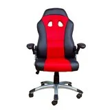 Fauteuil gaming Racer noir et rouge – Chaise gamer de bureau, accoudoirs relevables, assise réglable 47 à 57 cm - Sièges de bureaux, Fauteuils de bureaux