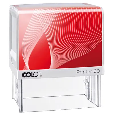 Tampon personnalisé standard 76 x 37 mm Colop Printer 60, 8 lignes - Tampon encreur personnalisé - Tampons personnalisés
