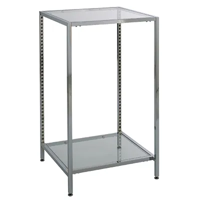 Structure de table métal chromé 65,2 x 65,2 x 110 cm - Piètement table - Armature table - Ligne Square 25 chromé