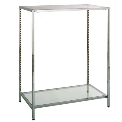 Structure de table métal chromé 105,2 x 65,2 x 130 cm - Piètement table - Armature table - Ligne Square 25 chromé