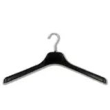Cintre noir plastique 42 cm - Cintre veste - Cintre chemise - Lot de 50 - Cintres plastique