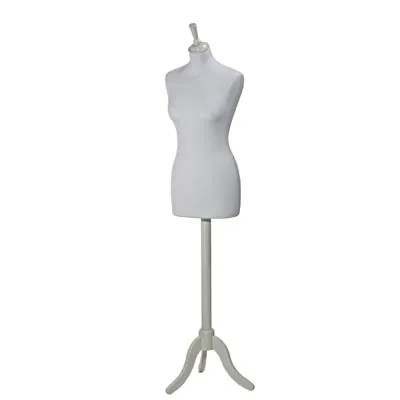 Mannequin couture femme - buste couture femme, taille 38/40, pied tripode, blanc - Bustes couture, torses couture