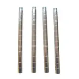 Réhausses et fixations pour tablette fil Chrom'x ø 25 mm x 30 cm - Lot de 4
