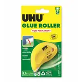 Roller colle repositionnable jetable Dry & Clean UHU 6,5 mm x 8,5 m - Colles