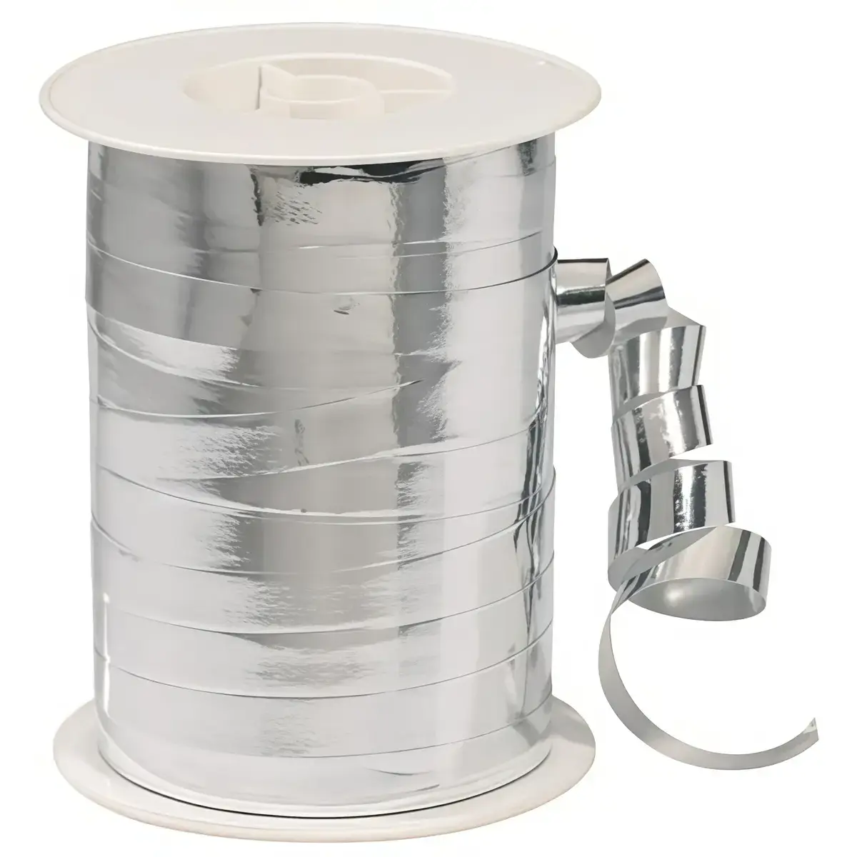Bolduc argent effet miroir 10 mm x 250 m - Bolducs unis
