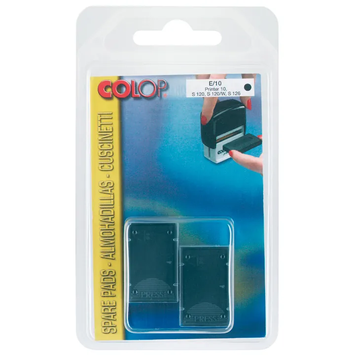 Cassette d'encrage pour tampon encreur Colop Printer E/10 - Recharge tampon encreur - Noir - Lot de 2 - Tampons encreurs, Encres pour tampons-2