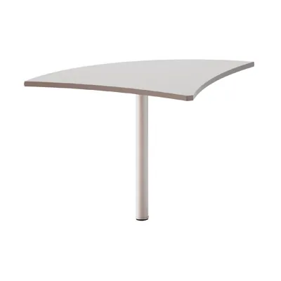 Angle de liaison 90° arrondi pour bureau Jazz+ 80 x 80 x H 74 cm plateau aspect hêtre ambré pieds métal - Bureaux, Tables de travail