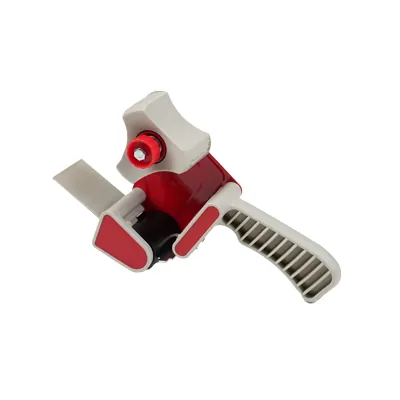 Dévidoir adhésif 50 mm avec frein - Dévidoir scotch emballage - Plastique - Gris / Rouge - Rubans adhésifs et dévidoirs-2