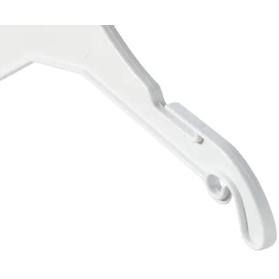 Cintre blanc plastique avec encoches et crochets 25 cm - Cintre pour bébé et enfant - Lot de 100 - Cintres plastique-2