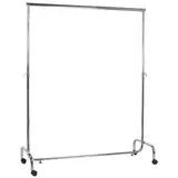 Portant vêtement professionnel droit L 140 + 2 rallonges 33 cm - hauteur réglable 120/200 cm