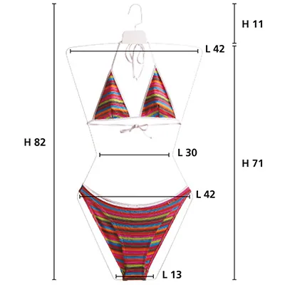 Cintre maillot de bain métal fil blanc 71 cm, sans poitrine - Cintre buste - Lot de 3 - Cintres lingerie, maillots de bain-2