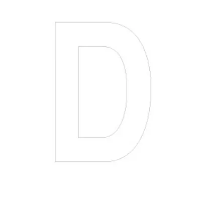 Lettre adhésive D - Lettres et chiffres adhésifs